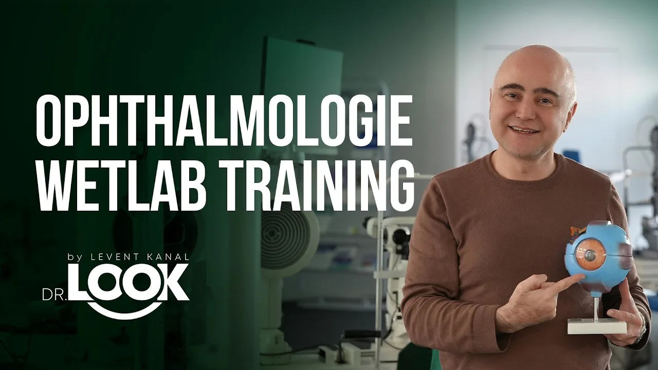 Dr. Levent Kanal training young eye surgeons at the ophthalmology wetlab in Aschaffenburg, Germany